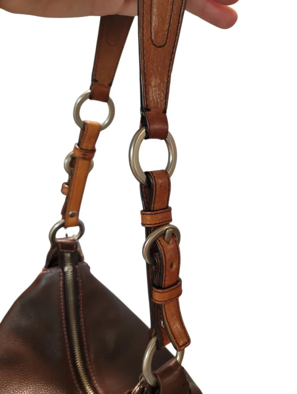 Y2K Coach Chelsea Brown Pebbled Leather Hobo Shoulder Bag Purse